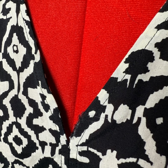 Umgee USA Womens Black White Boho Blouse Size Large Rayon Peasant Tunic Top - Picture 3 of 8